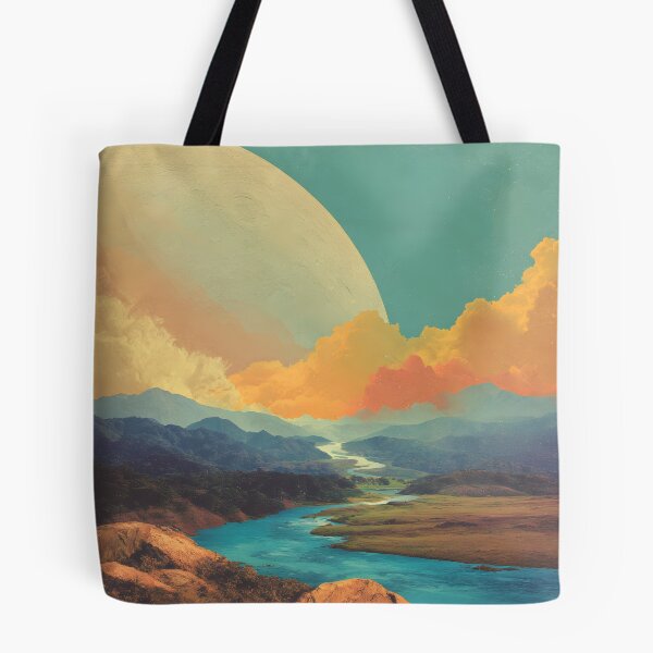 Item preview, River to the Moon | Surreal Cosmic Landscape designed and sold by T-pocket.