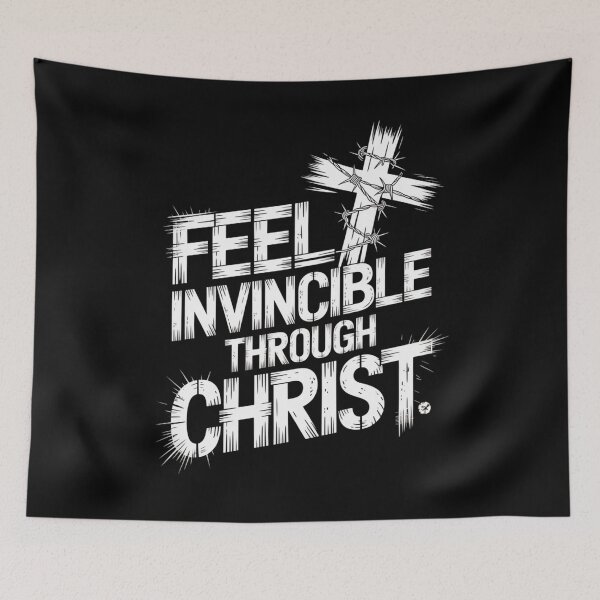 Item preview, Feel Invincible Through Christ designed and sold by SignumShop.