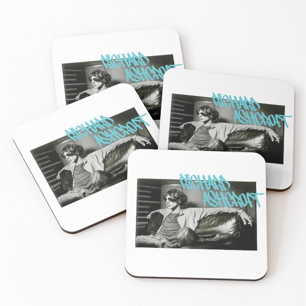 Item preview, Richard Ashcroft relaxing on a couch (blue text) designed and sold by Manchester Design Studio.