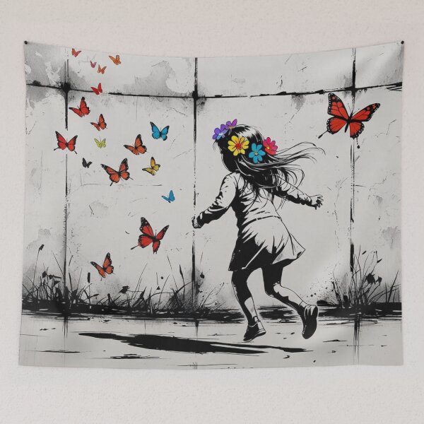 Item preview, Girl Chasing Colorful Butterflies 2 designed and sold by AlinaSCorner.