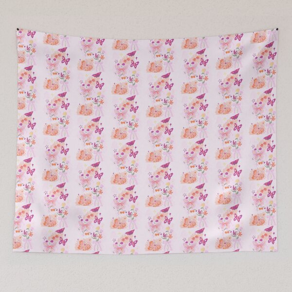 Item preview, Pink Flowers and Butterflies designed and sold by lavender afternoon.