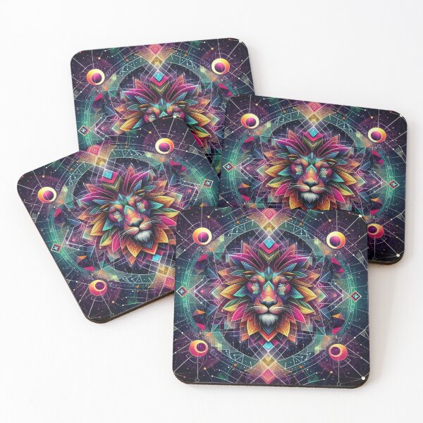 Item preview, Geometric decorative mystic lion designed and sold by Dogandesighn.