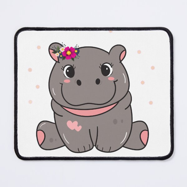 Item preview, Hippopotamus with floral designed and sold by LaUnArt.