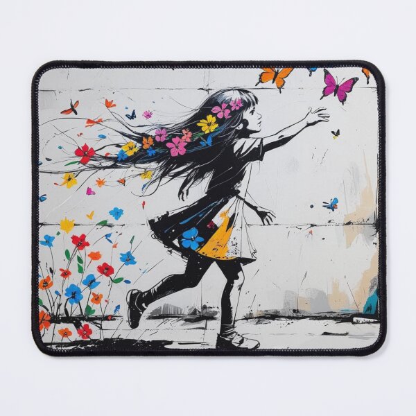 Item preview, Girl Chasing Colorful Butterflies 3 designed and sold by AlinaSCorner.