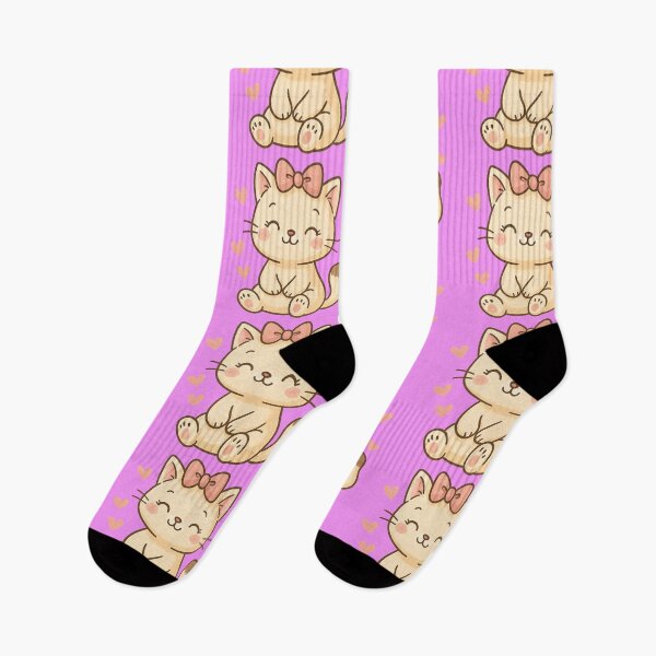 Item preview, Sweet Kawaii Cat with Pink Bow and Hearts designed and sold by MugLifeCo.