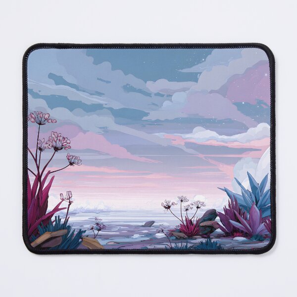 Item preview, Celestial Dawn Garden | Dreamy Alien Landscape Art designed and sold by T-pocket.