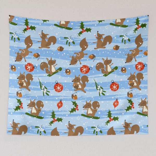 Item preview, christmas squirrels fun and frolic designed and sold by kobyakov.