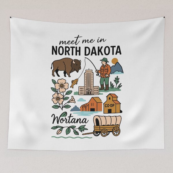Item preview, Meet me in North Dakota prairie vibes designed and sold by CleanDecor.