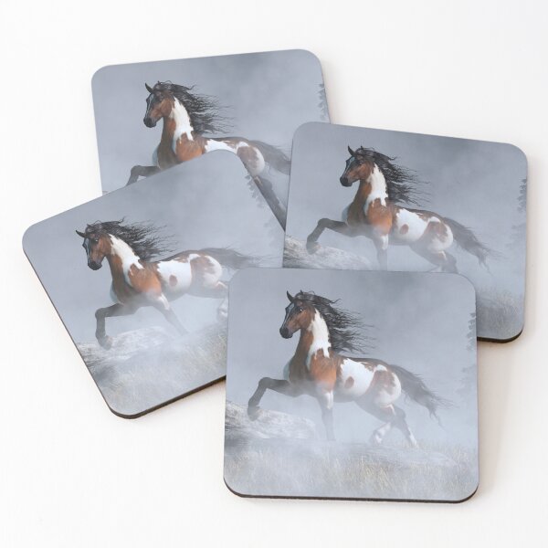 Item preview, Wild Pinto Horse in the Fog designed and sold by Daniel Eskridge.