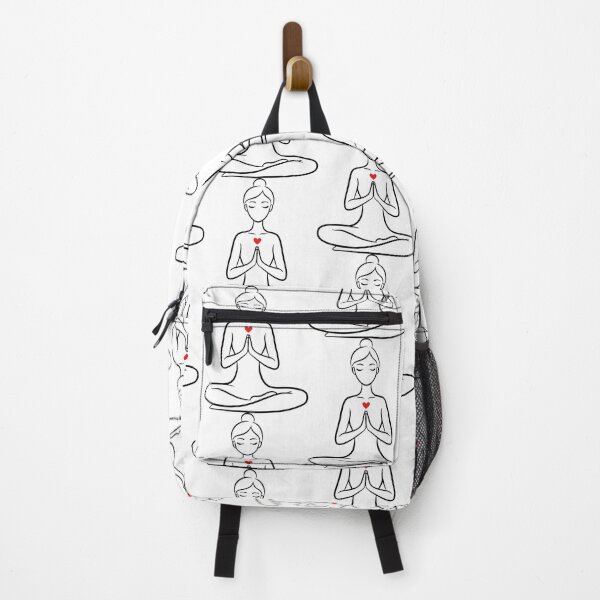 Item preview, Meditating Woman Silhouette with Heart - Mindfulness and Self-Love designed and sold by AFernandesDSG.