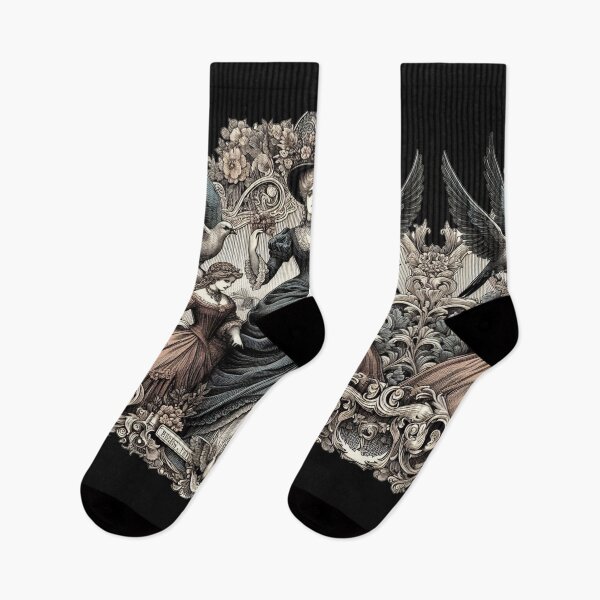 Item preview, Victorian Elegance – Ornamental Ladies with Birds and Florals designed and sold by freackly.