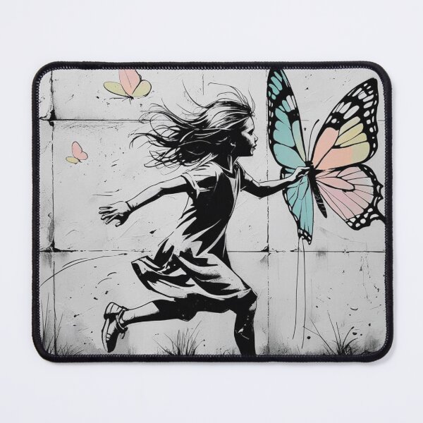 Item preview, Girl Chasing Colorful Butterflies 5 designed and sold by AlinaSCorner.