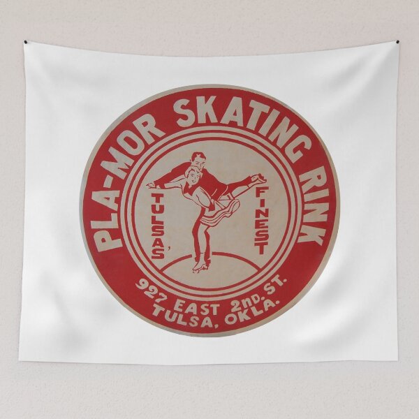 Item preview, Pla-Mor Skating Rink Tulsa Oklahoma Roller Skating Rink Sticker Decal Label designed and sold by tislord.