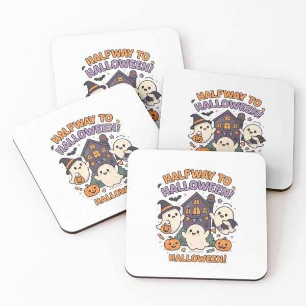 Item preview, Halfway to Halloween – Cute Ghosts & Haunted House Art designed and sold by Fantsy-world.
