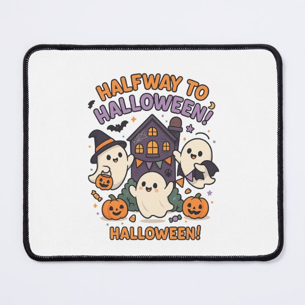 Item preview, Halfway to Halloween – Cute Ghosts & Haunted House Art designed and sold by Fantsy-world.