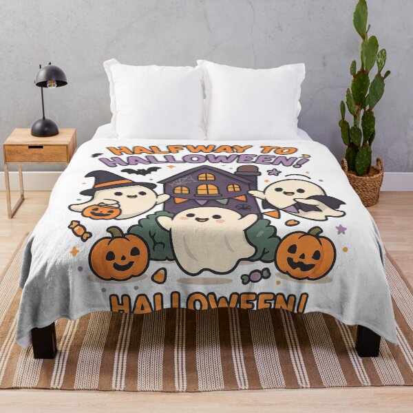 Item preview, Halfway to Halloween – Cute Ghosts & Haunted House Art designed and sold by Fantsy-world.