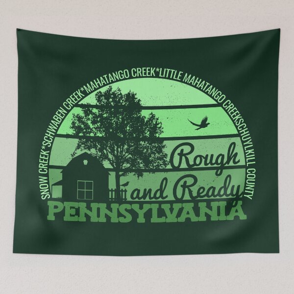 Item preview, Rough and Ready Pennsylvania Sunset Retro Vintage Local Pride Logo designed and sold by CRHPOD20.