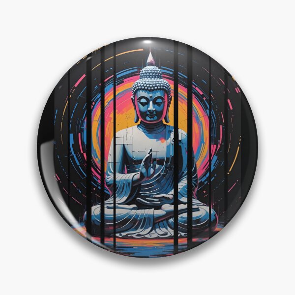 Item preview, Glitching Buddha surrounded by code 7 designed and sold by Neon G.