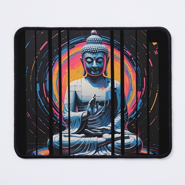 Item preview, Glitching Buddha surrounded by code 7 designed and sold by Neon G.