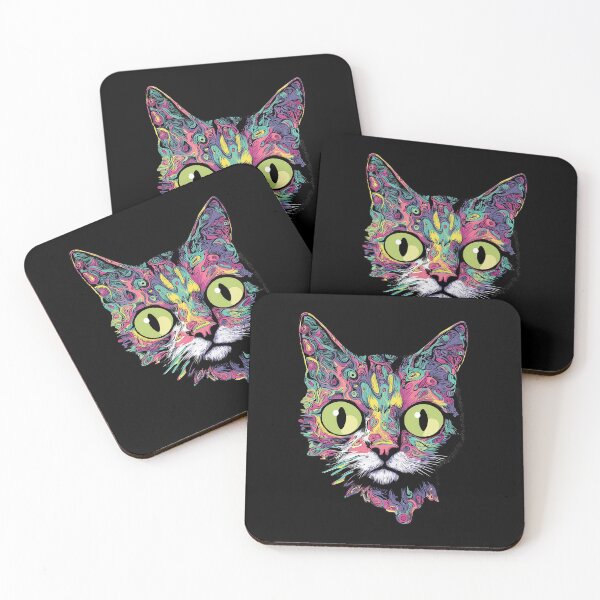 Item preview, Psychedelic Cat - Eyes Wide Open designed and sold by RottingDreams.