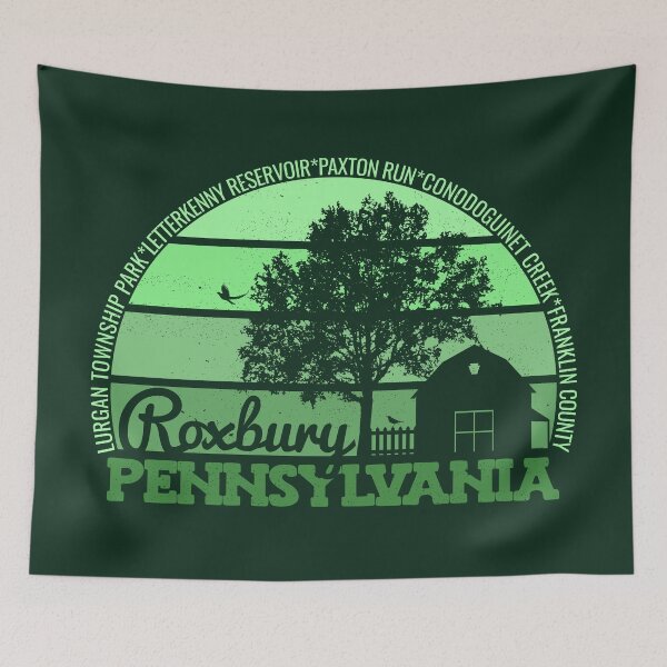 Item preview, Roxbury Pennsylvania Sunset Retro Vintage Local Pride Logo designed and sold by CRHPOD20.