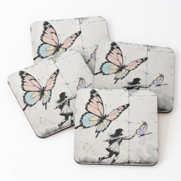 Item preview, Girl Chasing Colorful Butterflies 6 designed and sold by AlinaSCorner.