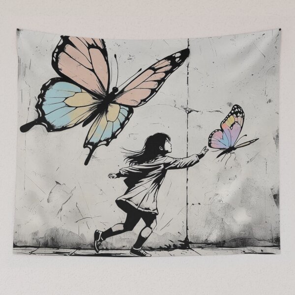 Item preview, Girl Chasing Colorful Butterflies 6 designed and sold by AlinaSCorner.