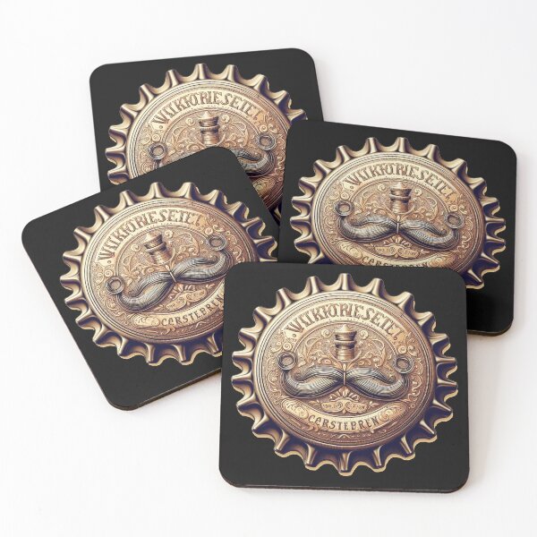 Item preview, Vintage Brewery Bottle Cap - Ornate Mustache Beer Logo with Victorian Design Elements designed and sold by freackly.