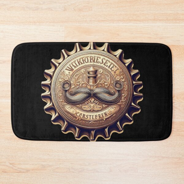 Item preview, Vintage Brewery Bottle Cap - Ornate Mustache Beer Logo with Victorian Design Elements designed and sold by freackly.