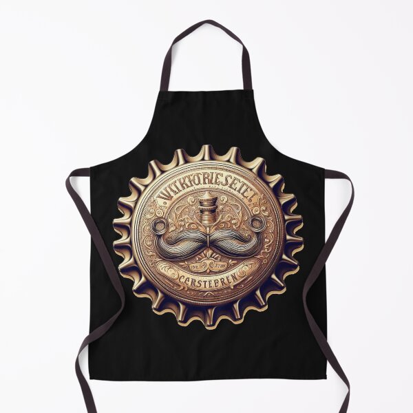 Item preview, Vintage Brewery Bottle Cap - Ornate Mustache Beer Logo with Victorian Design Elements designed and sold by freackly.