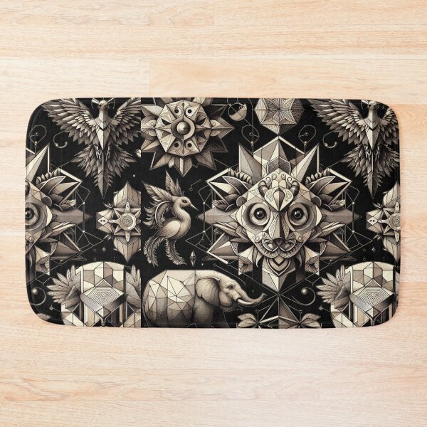 Item preview, Sacred Geometry Animal Mandala - Mystical Owl Eagle Elephant Vintage Esoteric Art" designed and sold by freackly.