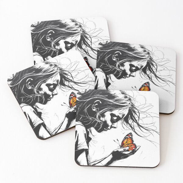 Item preview, Girl Holding a Colorful Butterfly  designed and sold by AlinaSCorner.