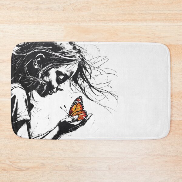 Item preview, Girl Holding a Colorful Butterfly  designed and sold by AlinaSCorner.