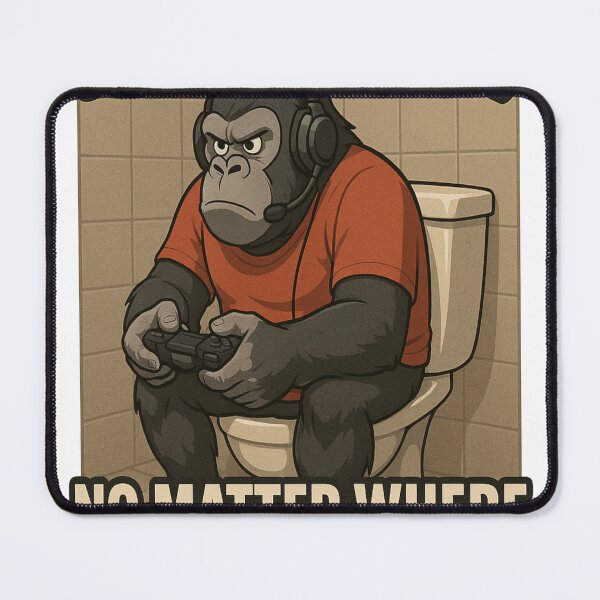 Item preview, Gamer Gorilla on the Throne – "Gotta Level Up!" designed and sold by jimbo7664.