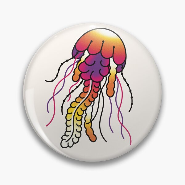 Item preview, Sunrise / Sunset Blended Tropical Jellyfish  designed and sold by TradStickers.