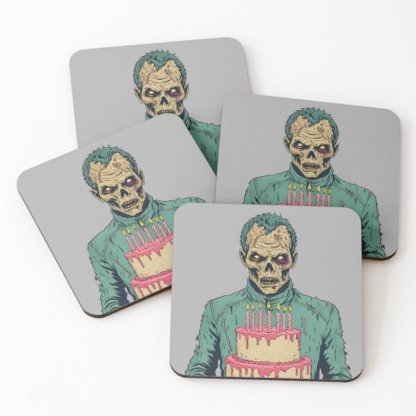 Item preview, Zombie with Birthday Cake - Pastel Zombie Cake designed and sold by NightTimeJ.