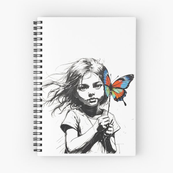 Item preview, Girl Holding a Colorful Butterfly 2 designed and sold by AlinaSCorner.