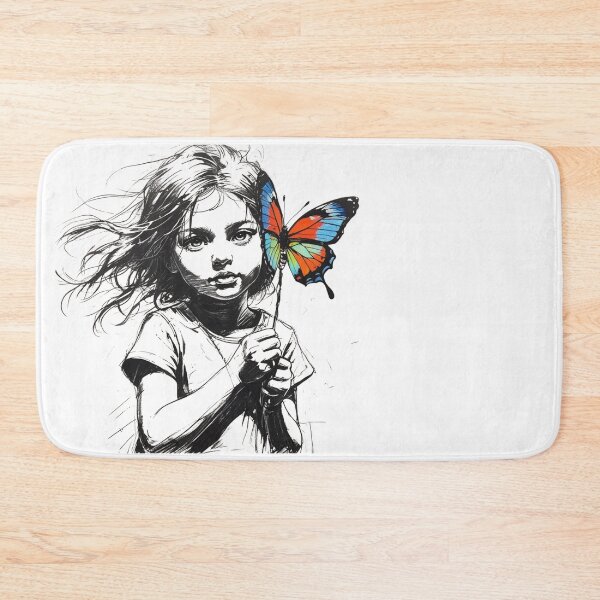 Item preview, Girl Holding a Colorful Butterfly 2 designed and sold by AlinaSCorner.