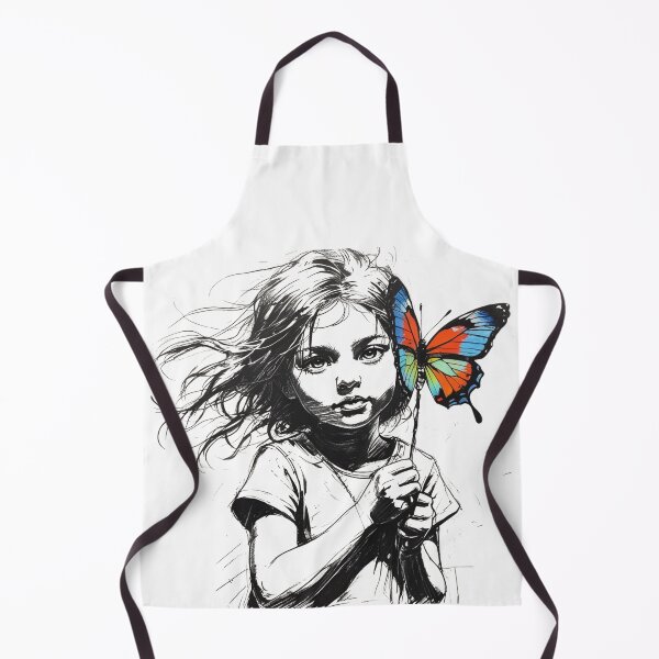 Item preview, Girl Holding a Colorful Butterfly 2 designed and sold by AlinaSCorner.