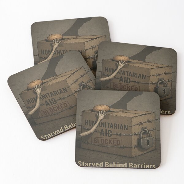 Item preview, “Locked Aid – Gaza’s Silent Starvation” designed and sold by ArthUpscale.
