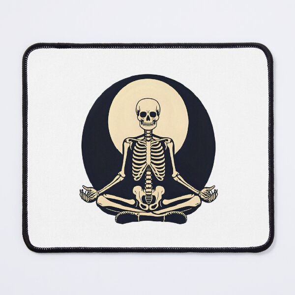 Item preview, Stillness Beyond Death – Skeleton Zen Moonlight designed and sold by StickerStudio14.