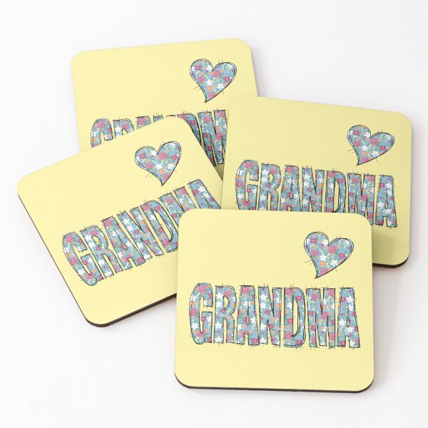 Item preview, Grandma Floral Stitch Pattern With Yellow Background  designed and sold by missmann.