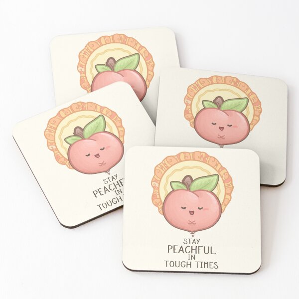 Item preview, Stay Peachful in Tough Times Pun designed and sold by Khotekmei.