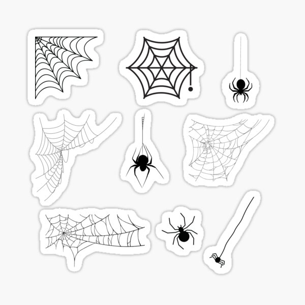 Item preview, Gruseliges Halloween-Bundle-Paket mit Spinnennetzen und Spinnen designed and sold by tinytotsdesign.