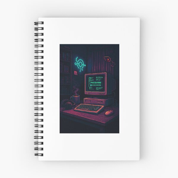 Item preview, Hacker Room Vibes – Pixel Cyber Room Design designed and sold by BitCafeAI.