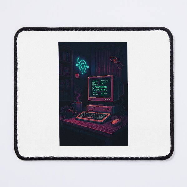 Item preview, Hacker Room Vibes – Pixel Cyber Room Design designed and sold by BitCafeAI.