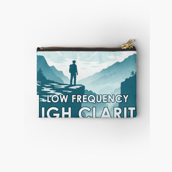Item preview, Low Frequency High Clarity | Minimalist Nature Hiking Quote | Calm Mind Scenic Vibe Shirt designed and sold by ZartyDesigns.