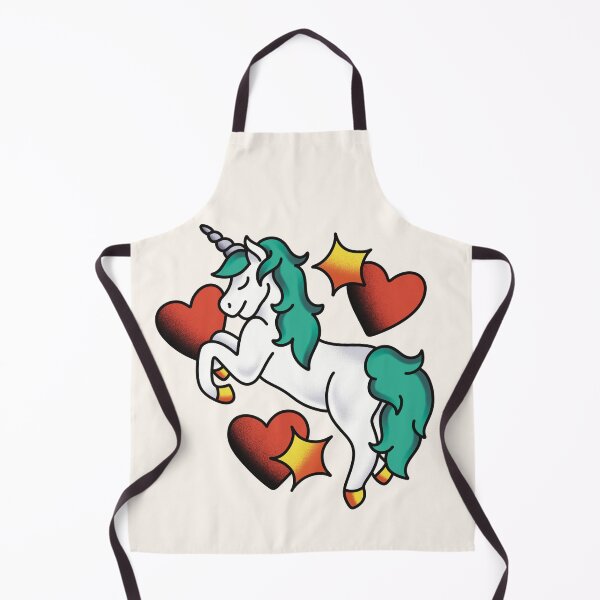 Item preview, Teal / White Unicorn (Red Hearts and Sparkles) designed and sold by TradStickers.