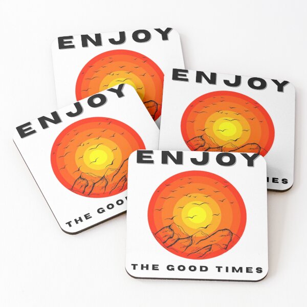 Item preview, Enjoy the Good Times - Vibrant Sunset Mountain & Birds Design designed and sold by vbertyVBX.