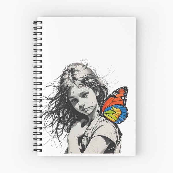 Item preview, Girl Holding a Colorful Butterfly 4 designed and sold by AlinaSCorner.